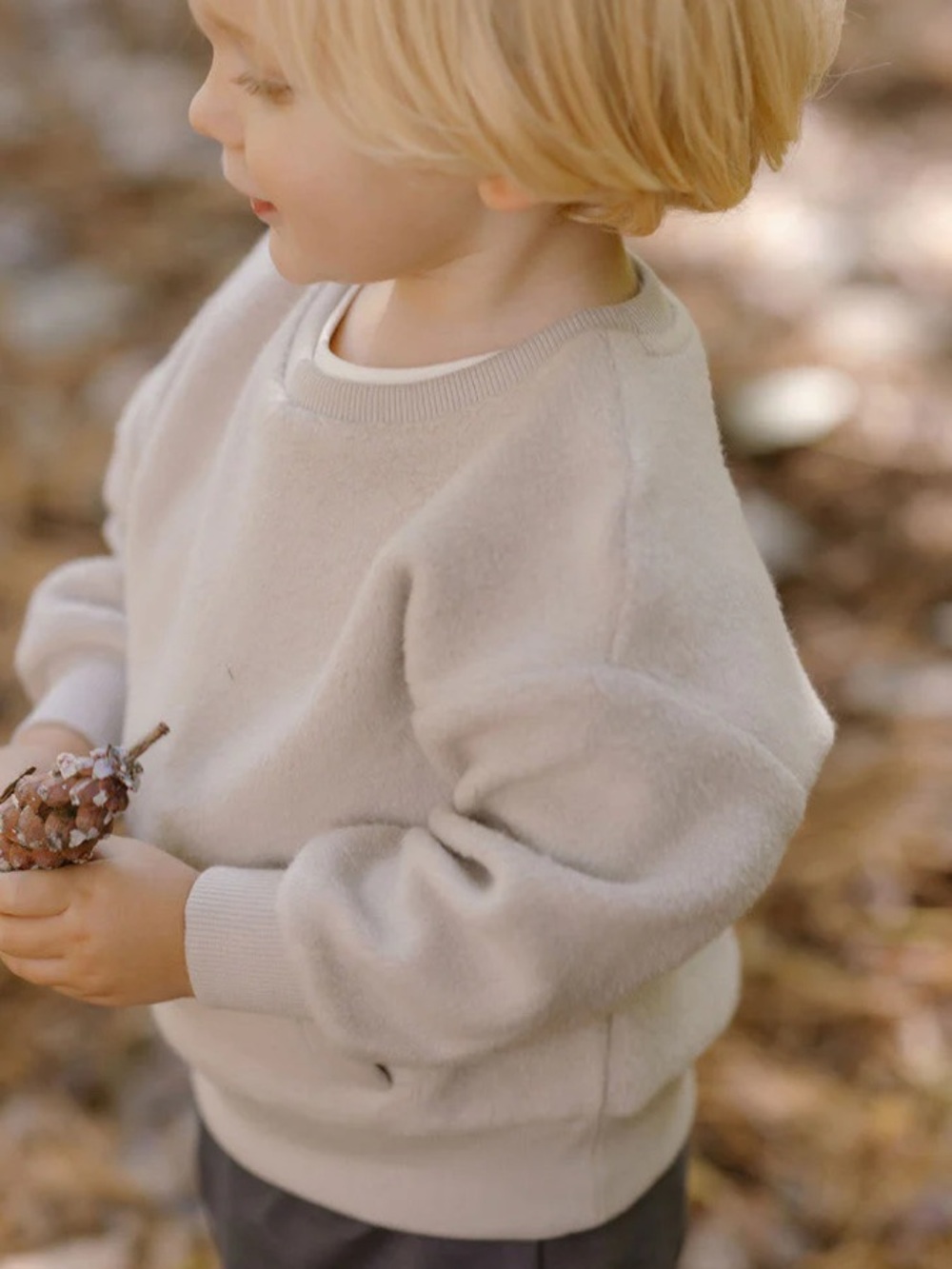 Teddy Fleece Kids Dropped Shoulder